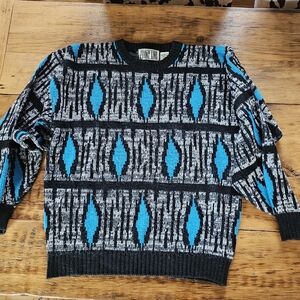 Vintage Front Line Grandpa Crewneck Sweater Blue Size M